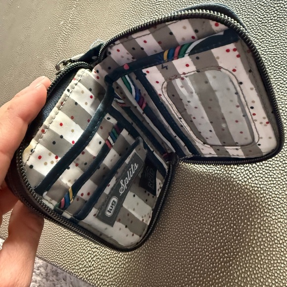 Lug Navy Quilted Wallet with Multicolor Design - Picture 4 of 5